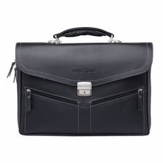 Портфель мужской кожаный Lakestone Filton 943083/BL черный