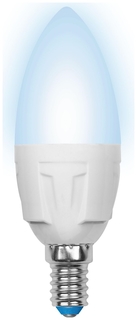 Лампа светодиодная (UL-00000767) E14 7W 4500K свеча матовая LED-C37-7W/NW/E14/FR PLP01WH Uniel