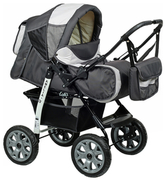 Коляска-трансформер Alis Amelia I Аm 05 темно-серый, светло-серый