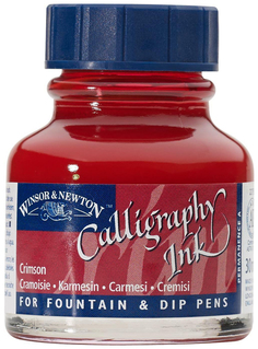 Тушь для каллиграфии "Calligraphy Ink", 30 мл, малиновая Winsor&Newton