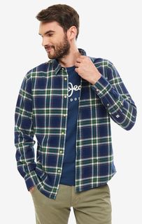 Рубашка мужская Pepe Jeans PM306115.548 синяя/зеленая/белая/оранжевая L