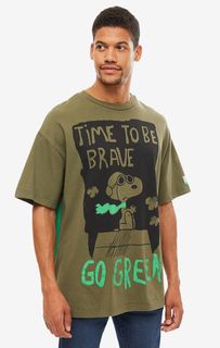 Футболка мужская United Colors of Benetton 3MI6J15E8_35A хаки/зеленая/черная/белая S
