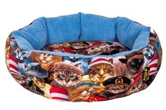 Лежак для кошек Crazy Pets PRIDE Мистер Кэт ватрушка 45х45х12см