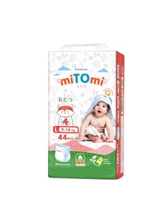 Подгузники-трусики miTOmi, L (9-14 кг), 44 шт.