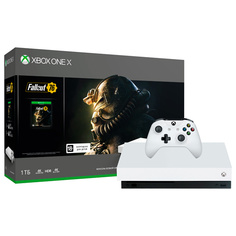 Игровая приставка Microsoft Xbox One X White 1TB + Fallout 76