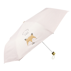 Зонт складной Kawaii Factory Fox, розовый