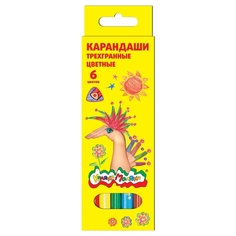 Набор цветных карандашей Каляка-Маляка 6 цв. трехгранные с заточкой 3+