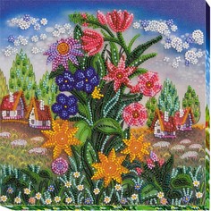 Набор-миди для вышивания бисером Абрис Арт AMB-009 Земные звезды 20х20 см