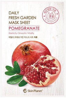 Маска для лица гранат Mijin Skin Planet daily fresh garden mask sheet POMEGRANATE 25гр