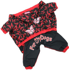 Дождевик для собак FOR MY DOGS, женский, красный, 362SS-2019 F 12