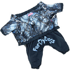 Дождевик для собак FOR MY DOGS, мужской, синий, 361SS-2019 M 10