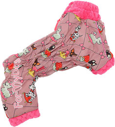 Комбинезон для собак FOR MY DOGS, женский, розовый, FW543-2018 F 14