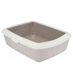 Лоток для кошек Trixie Classic с бортиком, темно-серый, 37x15x47 см