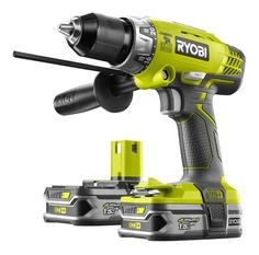 Аккумуляторная дрель-шуруповерт Ryobi R18PD-LL15S Perc.Drill 18V EU XXX 5133002479