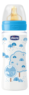 Детская бутылочка Chicco Well Being Boy латексная соска 330 мл