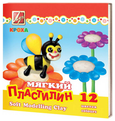 Пластилин мягкий ЛУЧ Кроха 12 цветов