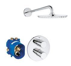 Смеситель для встраиваемой системы Grohe Grohtherm 3000 Cosmopolitan 26262000 серебристый