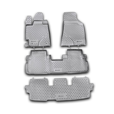 Коврики в салон Element для TOYOTA Highlander, 2010-2014, 4 шт. полиуретан, серые