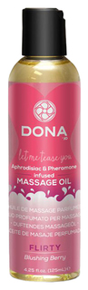 Массажное масло с феромонами DONA Flirty Blushing Berry 125 мл System JO