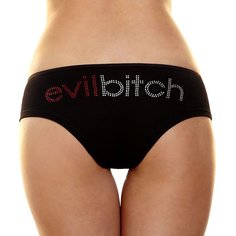 Трусики-слип с надписью стразами Evil bitch (S-M) Hustler Lingerie