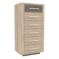 Комод Любимый Дом 90х81х42 см, бежевый/серый