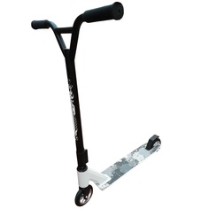 Трюковый самокат Scooter Pro усиленный черно-белый