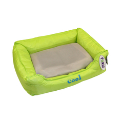 Лежак для животных FOXIE Cooling с охлаждающим ковриком, зеленый, 47х37х17см