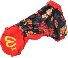 Дождевик для собак FOR MY DOGS, женский, черно-красный, 376SS-2019 FW K39