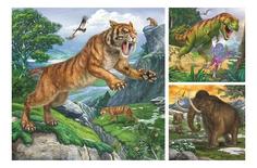 Пазл ravensburger «первобытные хищники» 3х49элем.