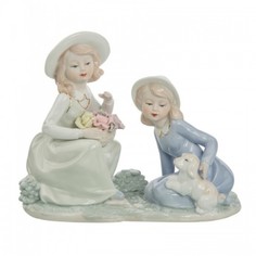 Статуэтка Подружки на полянке HP 077 фарфор, 21*19см Home & Style