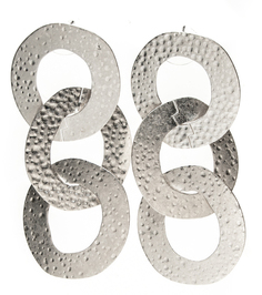 Серьги Moon Paris металлические кольца (серебристый)