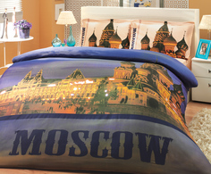 Постельное белье поплин Hobby Moscow 1,5сп Karna