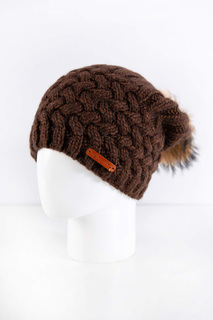 Шапка женская Noryalli 45214/2 коричневая ONE SIZE
