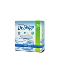 Гигиенические пеленки для детей Dr. Skipp р-р 60x60 10 шт. Dr.Skipp