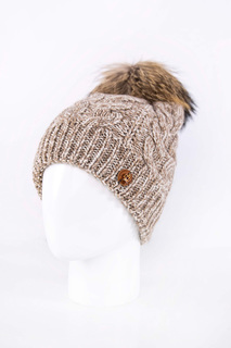 Шапка женская Noryalli 45811/2 бежевая ONE SIZE