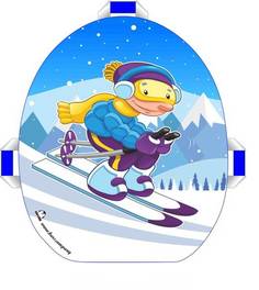 Ледянка Барс мягкая Snowkid 50 см. Лыжник Bars