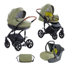 Коляска 3 в 1 Tutis Mimi Style Оливковый лен