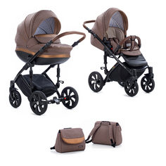 Коляска 2 в 1 Tutis Mimi Style Кофейный лен + Бронза