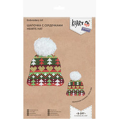 Набор для вышивания Klart "Шапочка с сердечками"