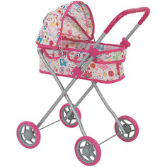 Коляска для кукол Buggy Boom Микси, бело-розовая