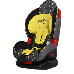 Автокресло Siger Кокон ISOFIX Disney Винни Пух кружки, 9-25 кг, жёлтое