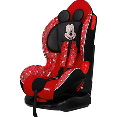 Автокресло Siger Кокон ISOFIX Disney Микки Маус звёзды, 9-25 кг, красное
