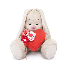Мягкая игрушка Budi Basa Зайка Ми с красным сердечком, 18 см