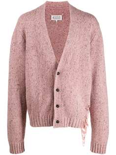 Maison Margiela flecked distressed cardigan