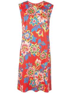 Carolina Herrera платье с плиссировкой и цветочным принтом