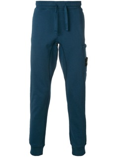Stone Island спортивные брюки с нашивкой-логотипом