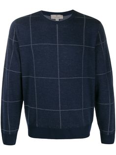 Canali check print jumper