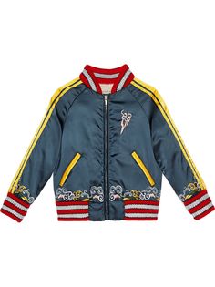 Gucci Kids куртка-бомбер с вышивкой Childrens