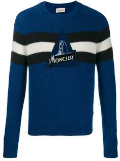 Moncler трикотажный свитер с контрастными полосками