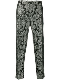 Dolce & Gabbana брюки строгого кроя с вышивкой